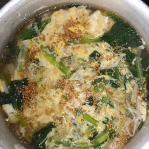 1533723の作ってみた!投稿(【小松菜と卵の中華スープ】パパッと1品♪栄養◎具沢山スープ♡)