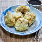 鶏天と野菜天と天ぷらだし