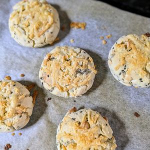 1260736の作ってみた!投稿(すぐでき！お豆腐米粉のくるみチーズパン【ザクゴロこんがり♡】)