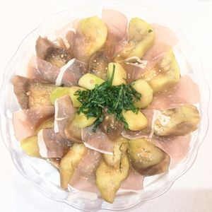 milkの作ってみた!投稿(激簡単！生ハムとレンチンなすの和風カルパッチョ)
