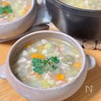 ヤマキ 割烹 白だしを使ったスコッチブロス風スープ