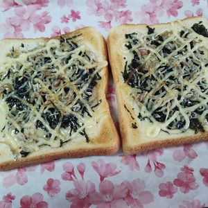M＊Pの作ってみた!投稿(しらす嫌いさんも食べる！栄養満点しらす海苔チーズトースト)