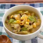 【食べるスープ】味噌カレースープ！栄養たっぷりマメロニ入り