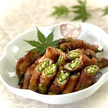 ピリ辛味のオクラの豚バラ肉巻き