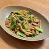 Nao★彡の作ってみた!投稿(5分で完成♪『青菜とウインナーの和風焼きうどん』)