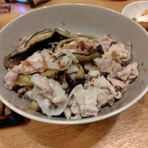 672190の作ってみた!投稿(とろける茄子としっとり茹で豚のおかか旨ぽん和え)