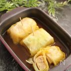 レンジで簡単！ロールキャベツ　カレー風味