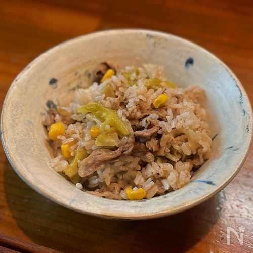 おかわり率200%入れて放置【牛肉とキャベツの炊き込みご飯】