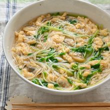 5分で完成！貝だし香る あさりと卵のそうめん