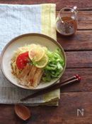 冷やし中華のレモンだれ。