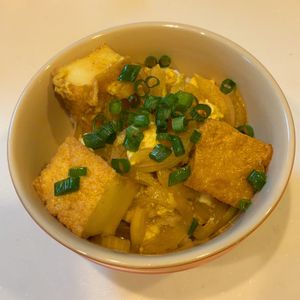 みわの作ってみた!投稿(ワンパン10分♪お肉なしで大満足◎【とろたま厚揚げ丼】)