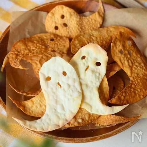 型いらず!材料3つで【おばけチーズチップス】