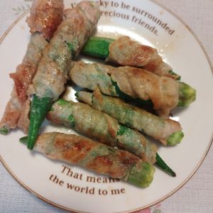 1376370の作ってみた!投稿(食感楽しい♪オクラの肉巻き)