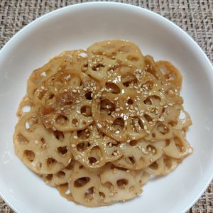 よっこの作ってみた!投稿(1分副菜『甘辛オイスター蓮根』レンジで簡単！お弁当にも♡)