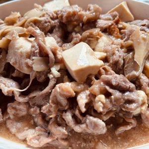 なおの作ってみた!投稿(ワンパン10分！【豚こま肉と豆腐のすき煮】ご飯すすむ甘辛味♩)