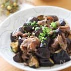 なすとろり♪油は大さじ1のみ♡牛こまとなすの甘酢炒め