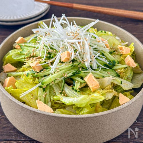 抱えて食べたい♪【明太風チョレギサラダ】