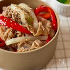 10分で完成！【パプリカ豚バラ丼】