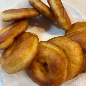 Oの作ってみた!投稿(ホットケーキミックスで作る ふわふわドーナツ)