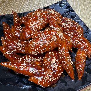 楽ラク手抜キッチン🐶🐾の作ってみた!投稿(絶品！！晩酌やお弁当のおかずに😁【手羽先の甘辛唐揚げ】)