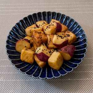 𝔂𝓾𝓶𝓲🍓の作ってみた!投稿(【厚揚げとさつまいもの甘辛炒め】肉無しでも大満足！)
