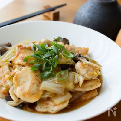 ご飯のっけも！『白菜とやわらかむね肉の中華風とろみ煮』