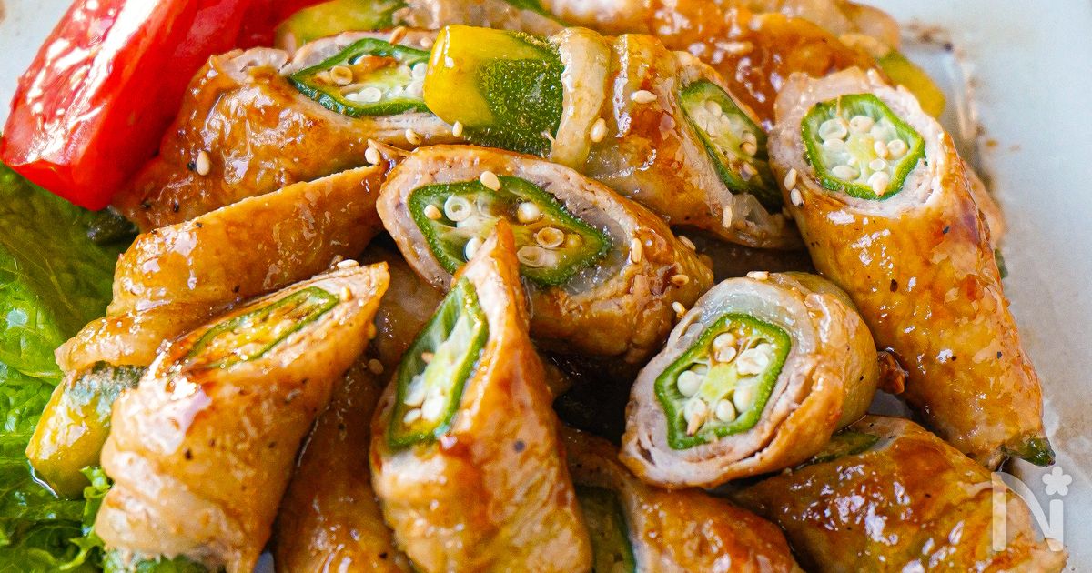 【ポン酢だれでさっぱり♪おくらの豚巻き】子供爆食おかず♡︎