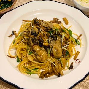 ちぇんの作ってみた!投稿(牡蛎ときのこのスパゲティ<全工程写真付>)