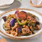 ゴーヤと茄子の中華豚ばら炒め│ピリ辛！ごはんがすすむ夏おかず