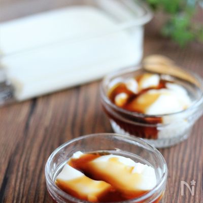 ミルクプリンのみたらしだれ