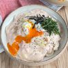 米粉を使った明太クリームうどん