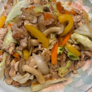 くだもの大好き🧡の作ってみた!投稿(豚肉とたっぷり野菜のごま味噌炒め)