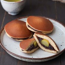 米粉でもっちり!栗どら焼き
