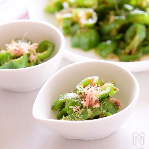 『レンジで副菜♪ピーマンのさっぱりポン酢あえ』