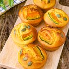 外サクッ中ふわ♡【米粉のかぼちゃマフィン】ハロウィンにも◎