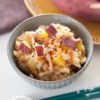 【秋の味♡】さつまいもとキノコの味噌バターごはん