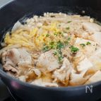 『白菜と豚バラ豆腐のコクうま鍋』市販の鍋つゆ不要！具沢山☆