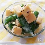 スピード料理☆スナップえんどうとプロセスチーズのマヨごま和え