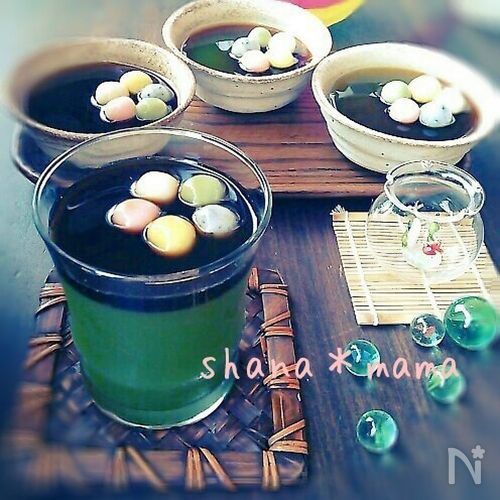 あっという間にグリーンティーゼリー五色の白玉乗せ By しゃなママ レシピサイト Nadia ナディア プロの料理家のおいしいレシピ