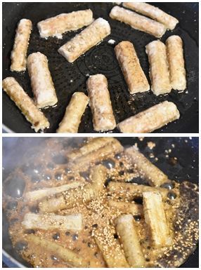 カリカリごぼうの甘辛にんにく醤油焼き【冷凍・作り置き