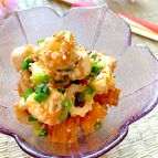 3分おつまみ〝竹輪とたらこのクリームチーズ和え〟