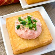 絹揚げの明太マヨソースがけ☆【めちゃくちゃ簡単！】