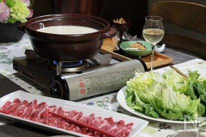 豆乳レタスしゃぶしゃぶ♪