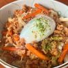 まきの作ってみた!投稿(白菜ナムルのビビンバ風丼)