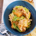 ご飯がすすむ♪『豚バラキャベツと厚揚げのスタミナ味噌炒め』