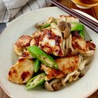 やわらか♪鶏むね肉とオクラとしめじの柚子胡椒炒め