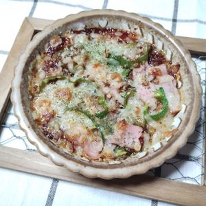 M＊Pの作ってみた!投稿(めっちゃ美味しい！と娘が喜ぶ！余ったお餅で簡単リメイク餅ピザ)