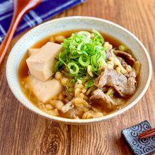 あったか♪お汁もごくごく【肉汁豆腐】