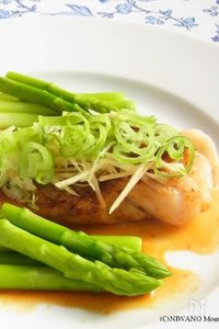 白身魚の和風ムニエル　香味レモンソース
