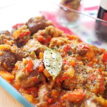 バスク地方の本格おしゃレシピ♪【牛肉のピペラード風煮込み 】